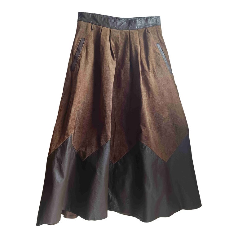 Suede skirt