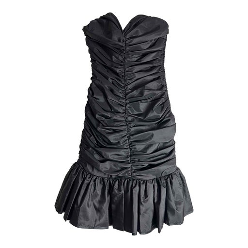 Pleated strapless dress