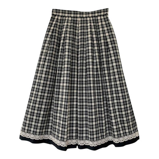 Cotton and linen skirt