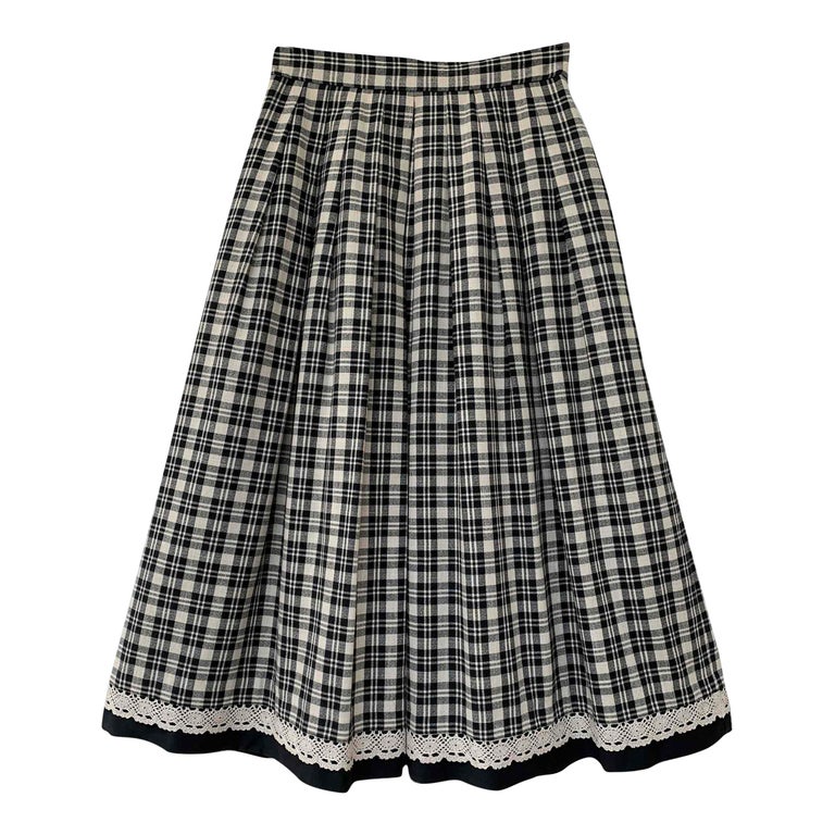 Cotton and linen skirt