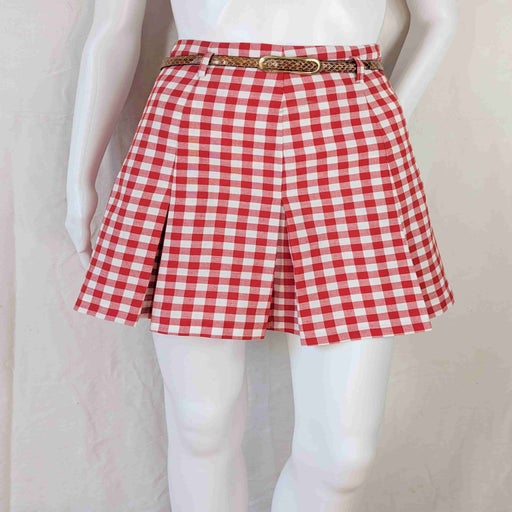 Gingham mini skirt