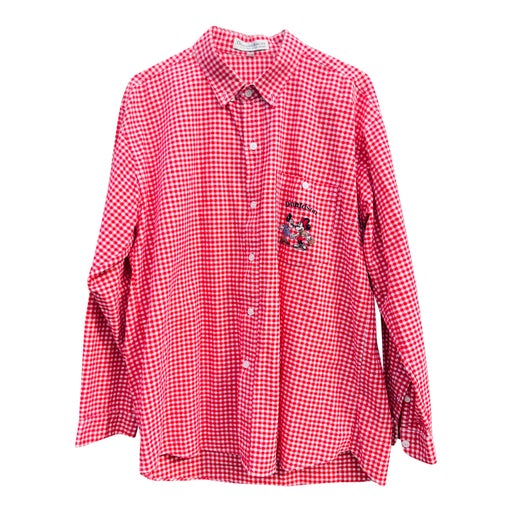 Embroidered gingham shirt