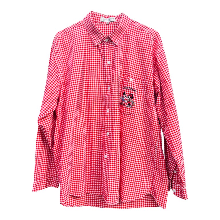 Chemise vichy brodée