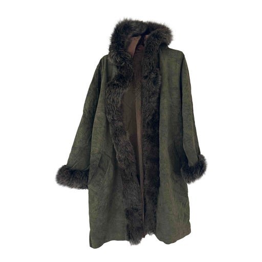 Suede and fur coat