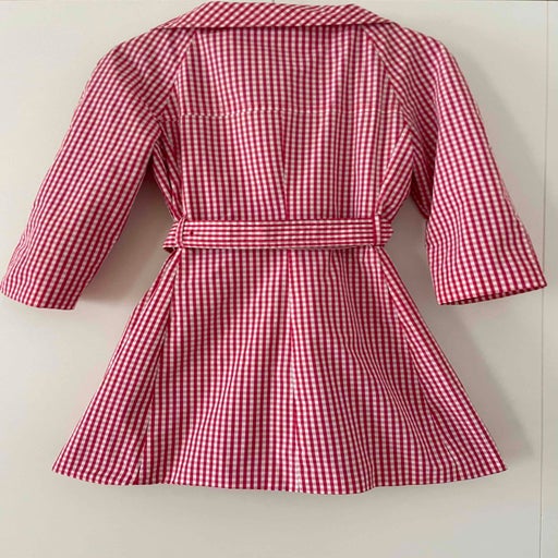 Gingham trench coat