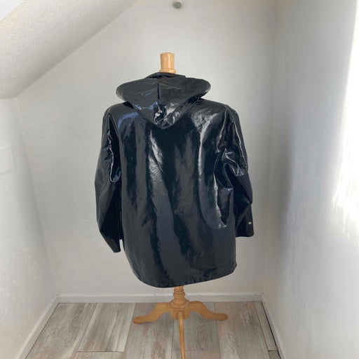 Black raincoat