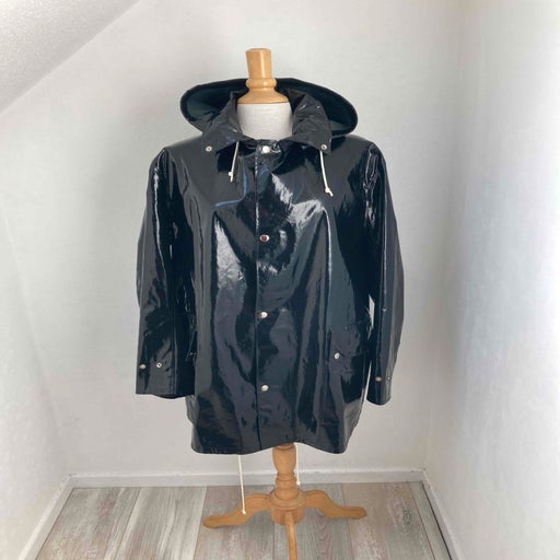 Black raincoat