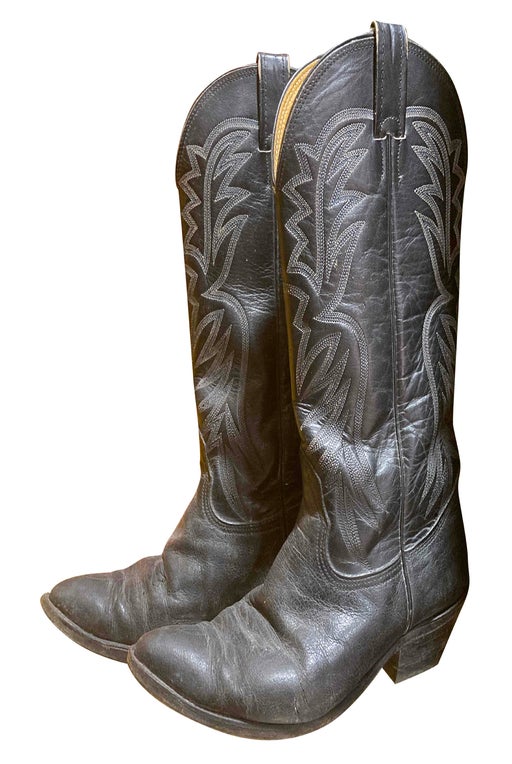 Leather cowboy boots