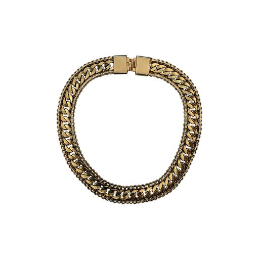 Gold metal necklace