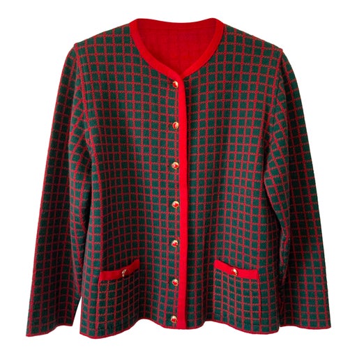 Cardigan à carreaux