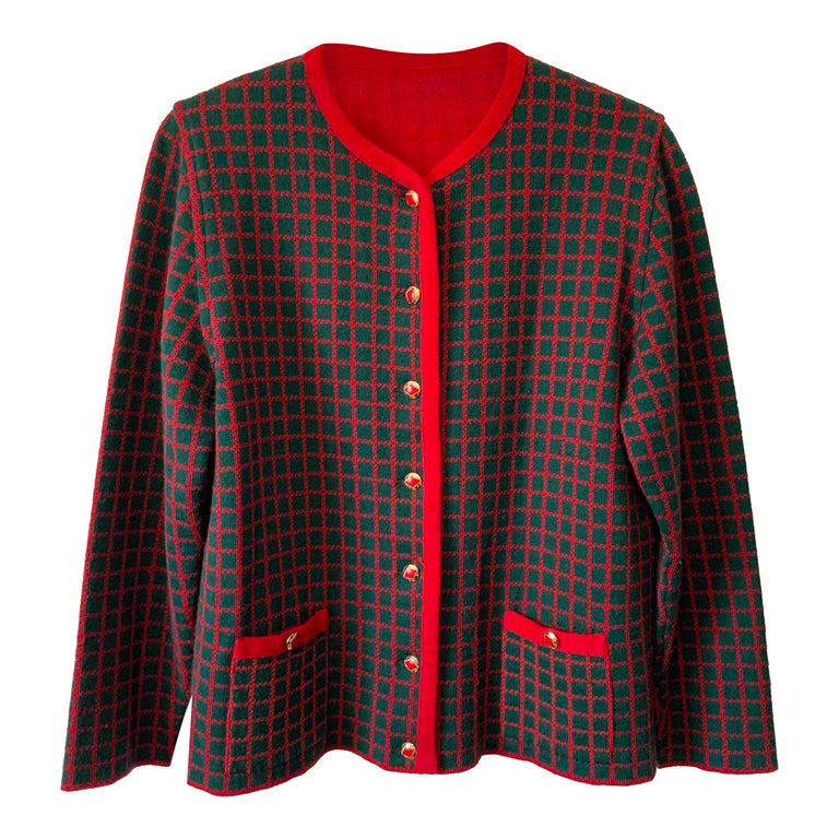 Checked cardigan