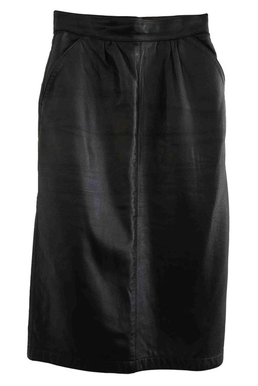 Leather pencil skirt