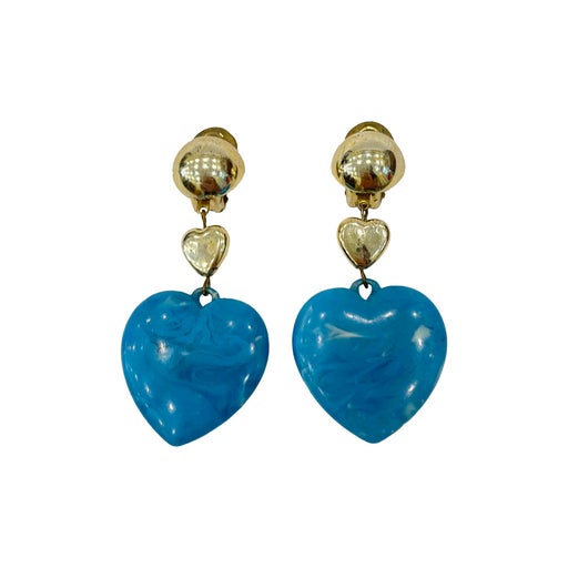 Boucles d’oreilles clips coeurs