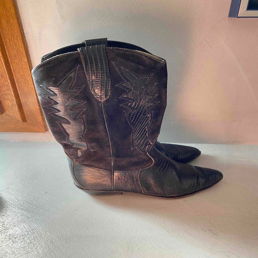 Leather cowboy boots for women Imparfaite