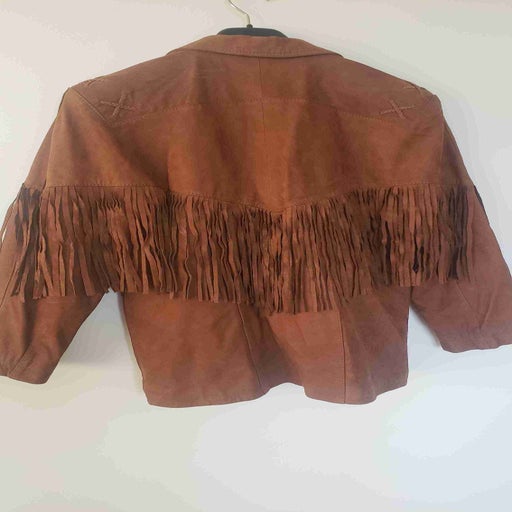 Fringed leather jacket