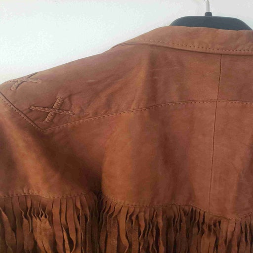 Fringed leather jacket