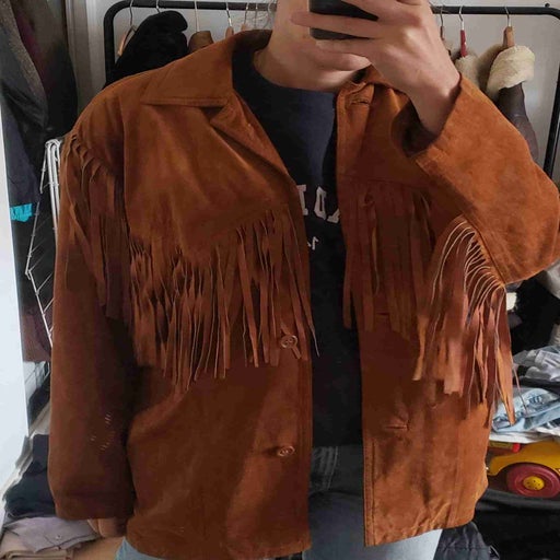 Fringed suede jacket