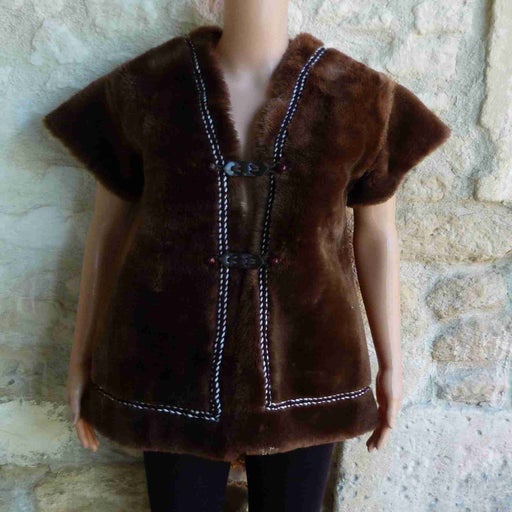 Golden sheepskin vest