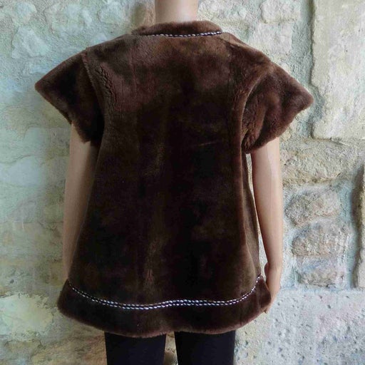 Golden sheepskin vest