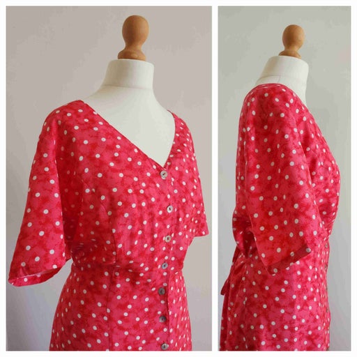 Robe longue à pois