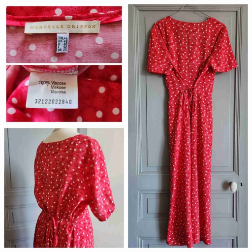 Robe longue à pois