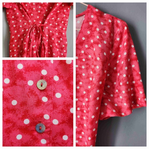 Robe longue à pois