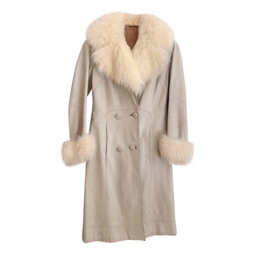 Leather and fur coat
