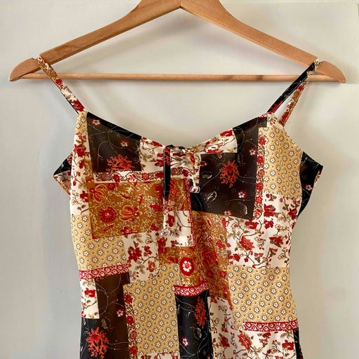 Patchwork slip dress