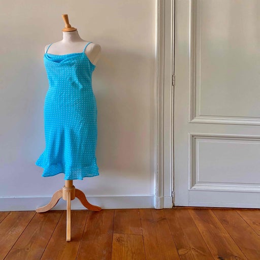 Polka dot slip dress