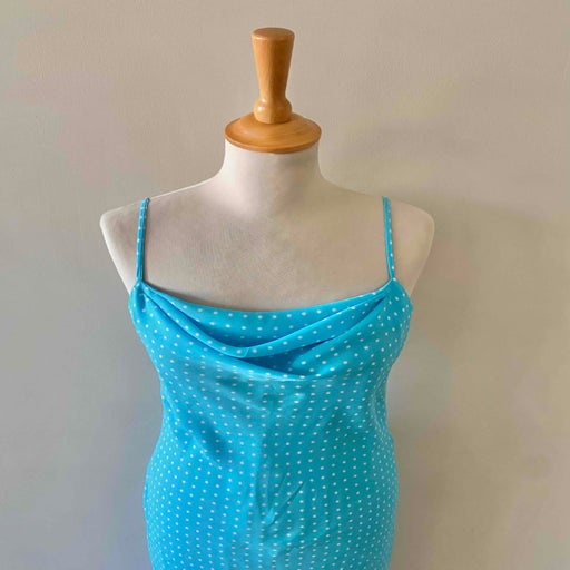 Polka dot slip dress