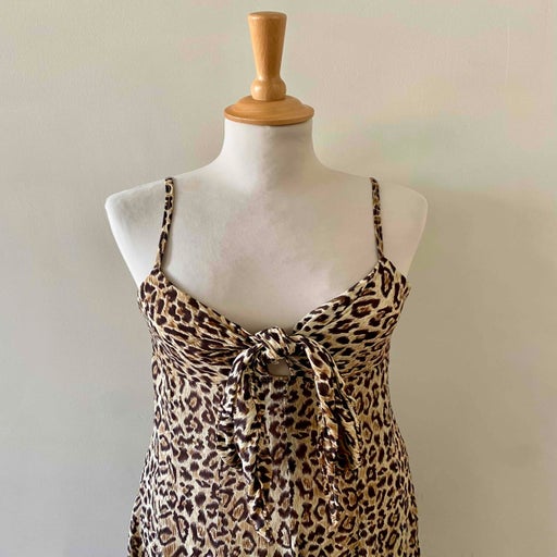 Leopard silk dress