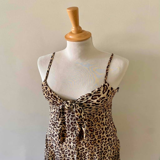 Leopard silk dress