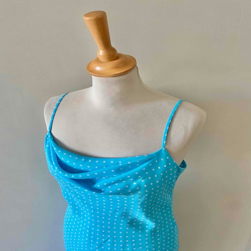 Polka dot slip dress