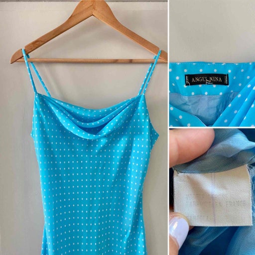 Polka dot slip dress