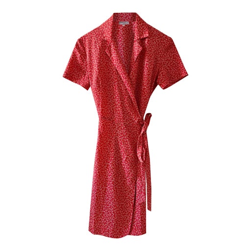 Robe portefeuille à fleurs