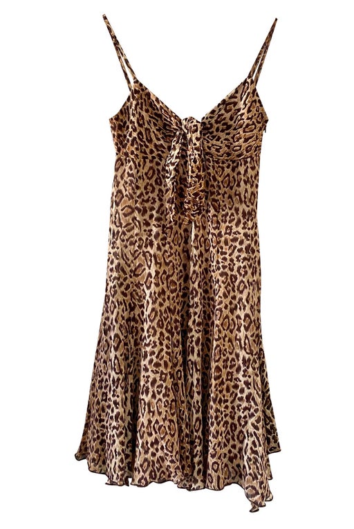 Leopard silk dress