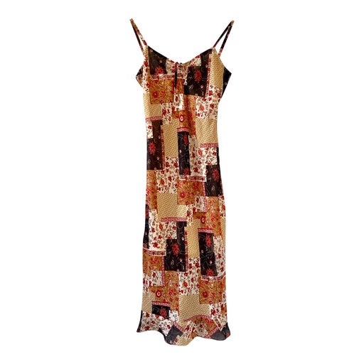 Patchwork slip dress