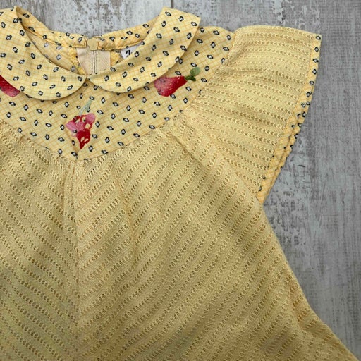 Dress Made in France 70's embroidery, pattern