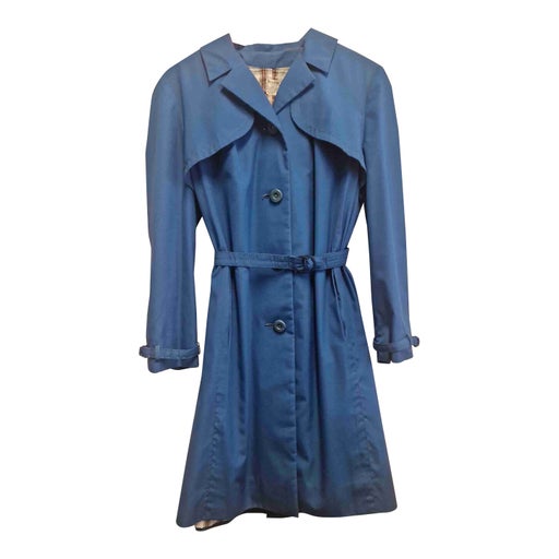 Blue trench coat