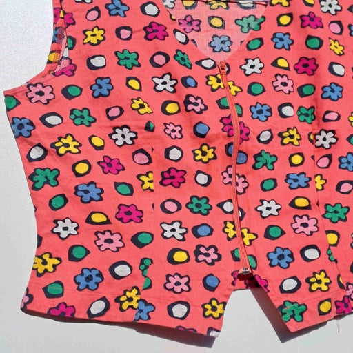 Sleeveless floral vest