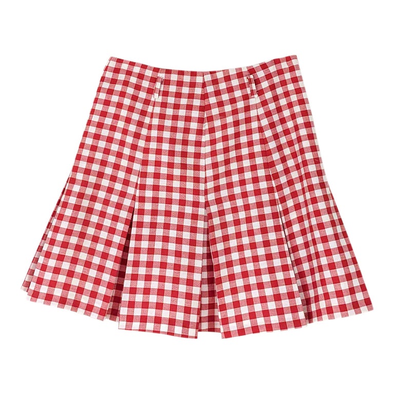 Gingham mini skirt