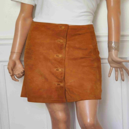 Suede skirt