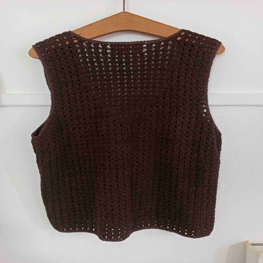 Patchwork leather vest