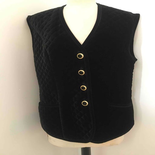 Quilted velvet vest