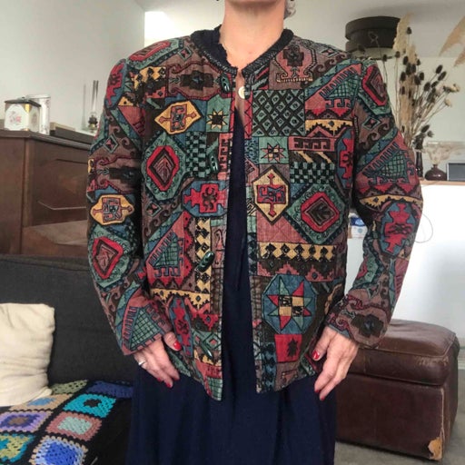 Quilted velvet jacket