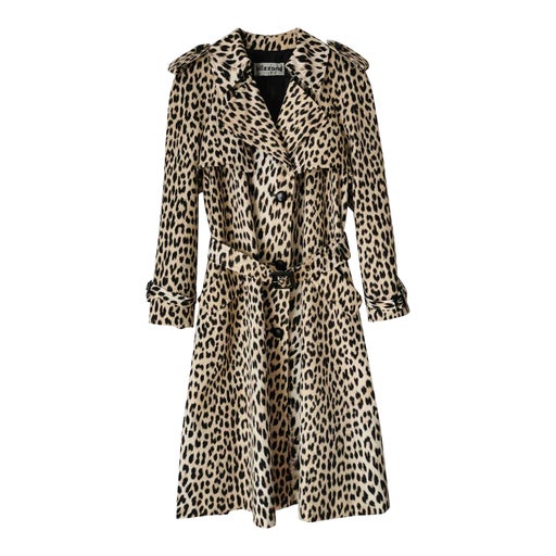 Leopard trench coat