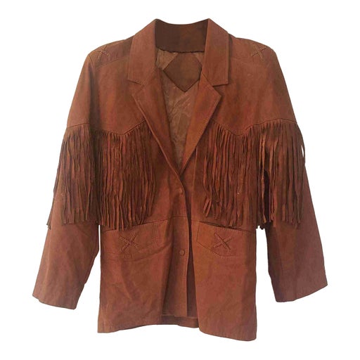 Fringed leather jacket