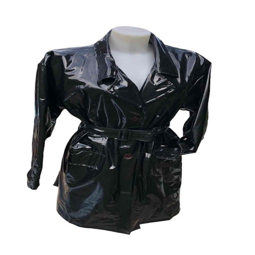 Vinyl trench coat