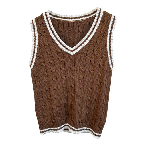 Pull sans manche en coton