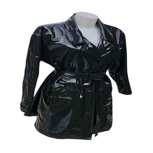 Vinyl trench coat